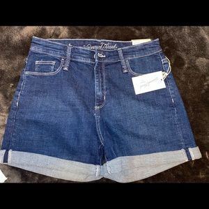 High Rise Midi Shorts